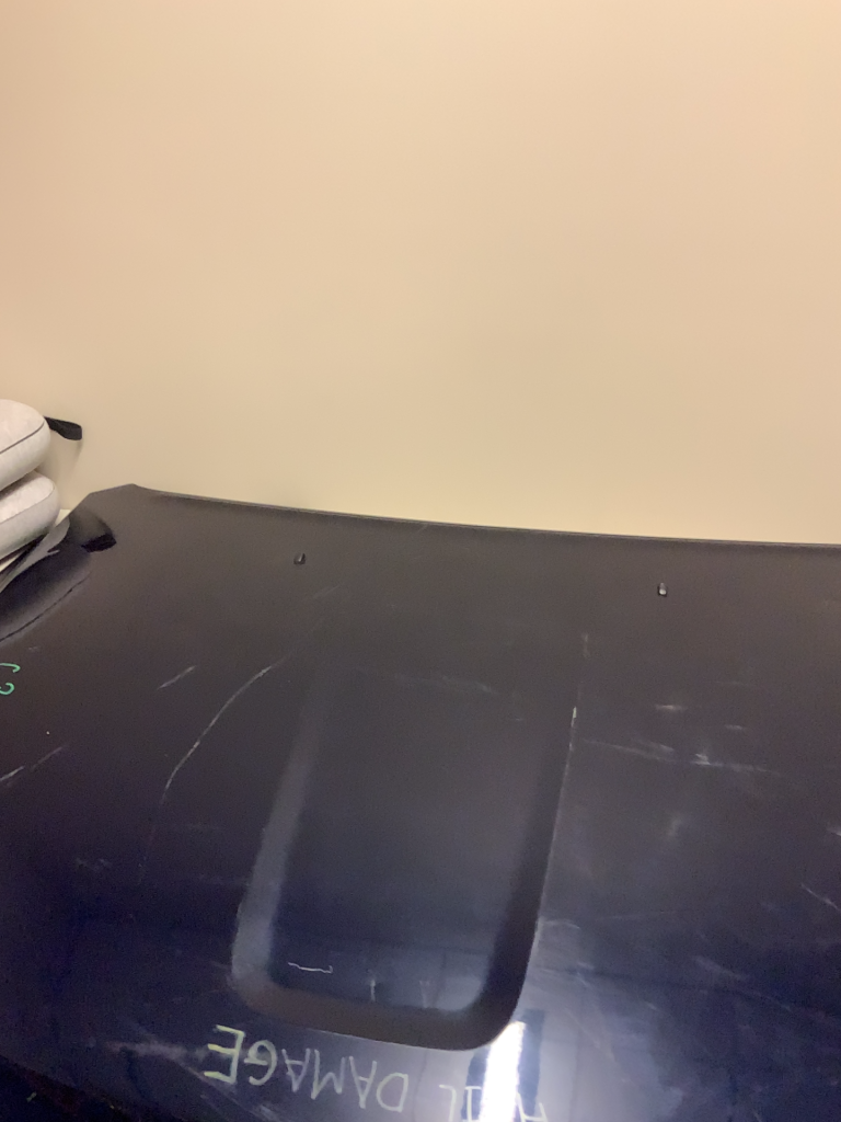 Hail damaged hood